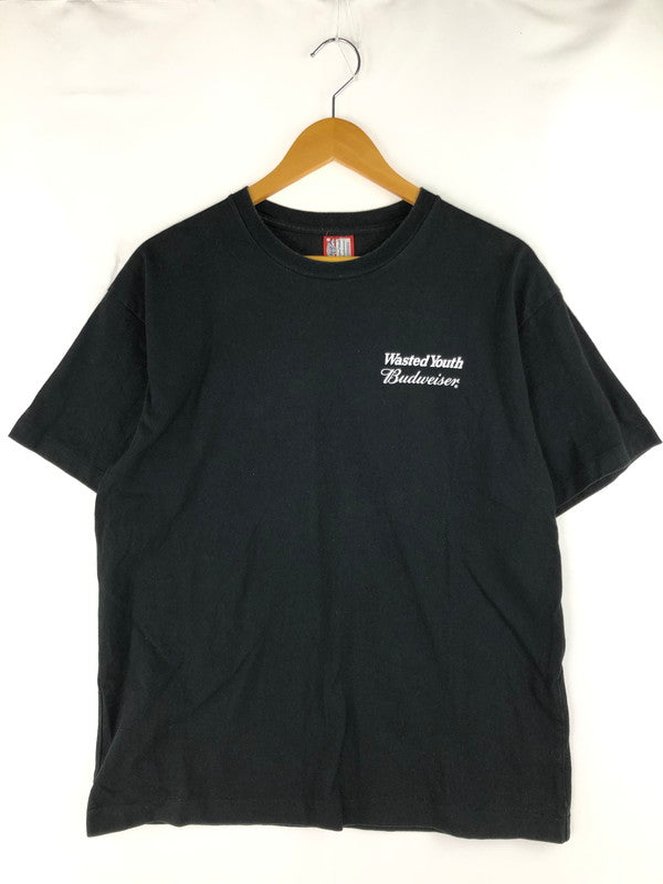 【中古品】【メンズ】  WASTED YOUTH ウエステッド ユース × BUDWEISER バドワイザー WYXBW T-SHIRT  Tシャツ トップス 142-250310-ss-01-tag カラー：ブラック 万代Net店