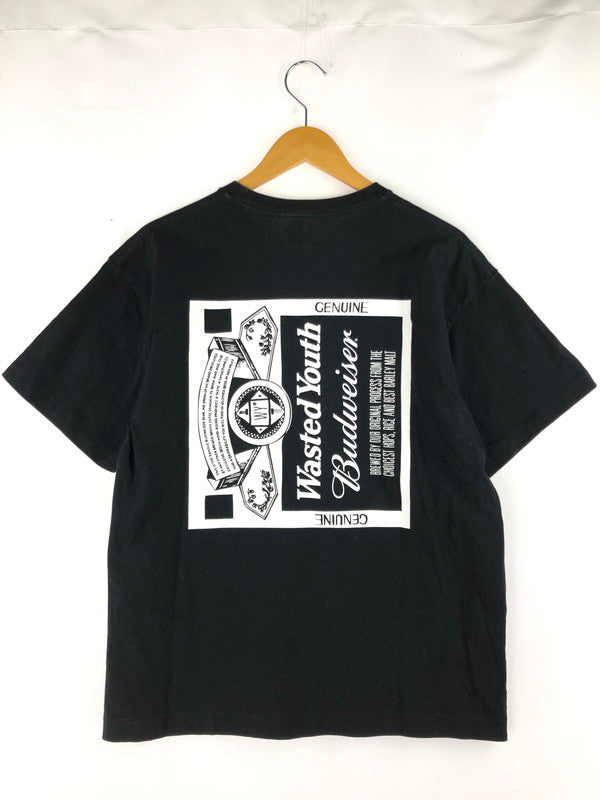 【中古品】【メンズ】  WASTED YOUTH ウエステッド ユース × BUDWEISER バドワイザー WYXBW T-SHIRT  Tシャツ トップス 142-250310-ss-01-tag カラー：ブラック 万代Net店