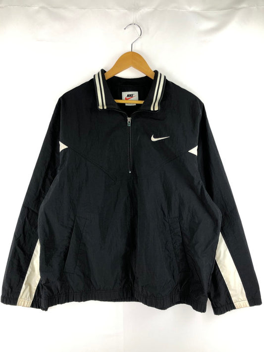 【現状渡し品】【メンズ】 NIKE ナイキ 90’s HALF-ZIP TRACK JACKET 90年代 ハーフジップ トラックジャケット 白タグ ライトアウター 146-250309-hi-18-tag サイズ：M カラー：ブラック 万代Net店