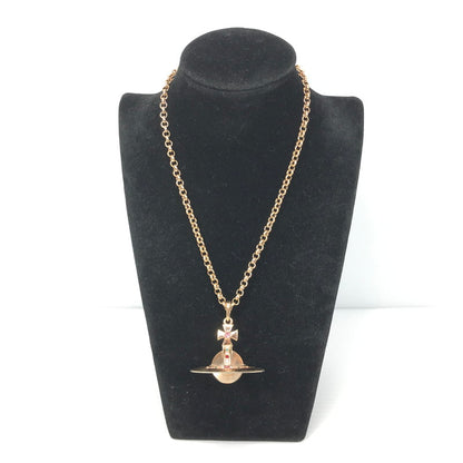 【中古品】【メンズ】 Vivienne Westwood ヴィヴィアンウエストウッド TINY ORB NECKLACE タイニーオーブネックレス 182-250313-hi-45-tag カラー：ピンクゴールド 万代Net店