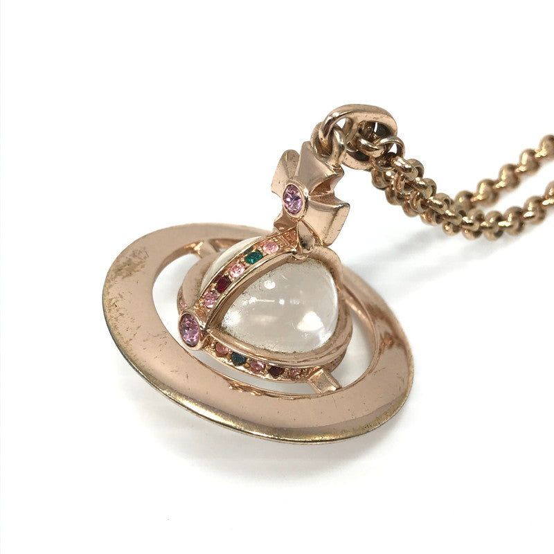 【中古品】【メンズ】 Vivienne Westwood ヴィヴィアンウエストウッド TINY ORB NECKLACE タイニーオーブネックレス 182-250313-hi-45-tag カラー：ピンクゴールド 万代Net店