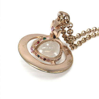 【中古品】【メンズ】 Vivienne Westwood ヴィヴィアンウエストウッド TINY ORB NECKLACE タイニーオーブネックレス 182-250313-hi-45-tag カラー：ピンクゴールド 万代Net店