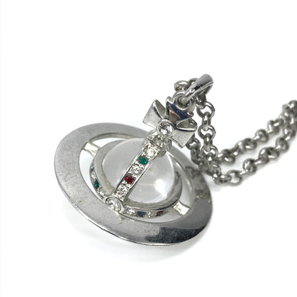 【中古品】【メンズ】 Vivienne Westwood ヴィヴィアンウエストウッド TINY ORB NECKLACE タイニーオーブネックレス 182-250313-hi-44-tag カラー：シルバー 万代Net店