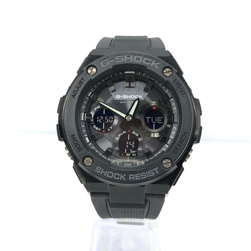 【中古品】【メンズ】 CASIO カシオ G-SHOCK G-STEEL GST-W100G-1BJF ジーショック ジースチール タフソーラー 腕時計 196-250311-yk-13-tag カラー：ブラック 万代Net店