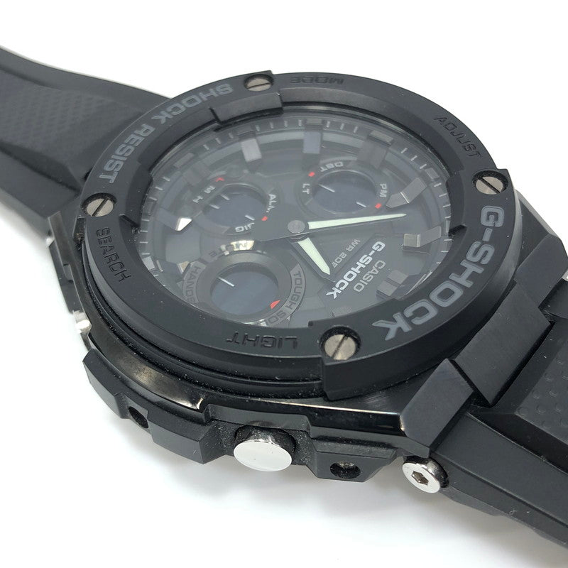 【中古品】【メンズ】 CASIO カシオ G-SHOCK G-STEEL GST-W100G-1BJF ジーショック ジースチール タフソーラー 腕時計 196-250311-yk-13-tag カラー：ブラック 万代Net店