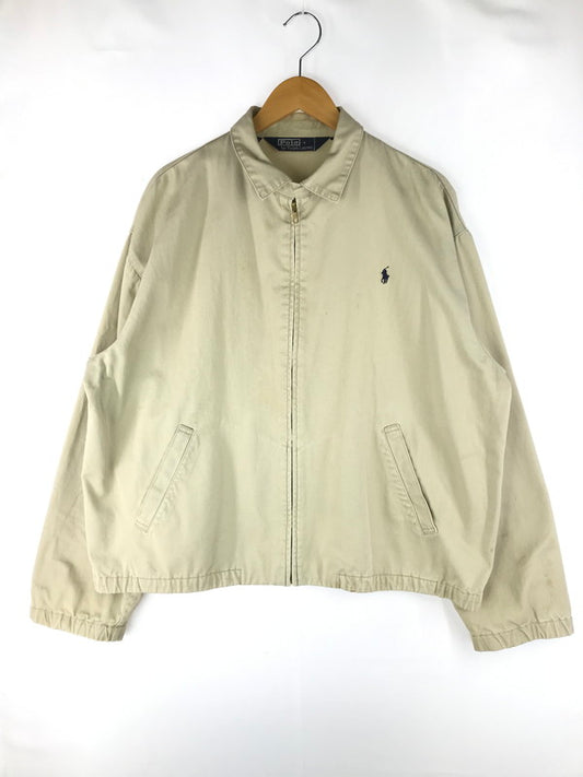 【中古品】【メンズ】 POLO RALPH LAUREN ポロ・ラルフローレン 90's SWING TOP 90年代 スウィングトップ 三角タグ マレーシア製 ライトアウター 146-250313-hi-24-tag サイズ：L カラー：ベージュ 万代Net店