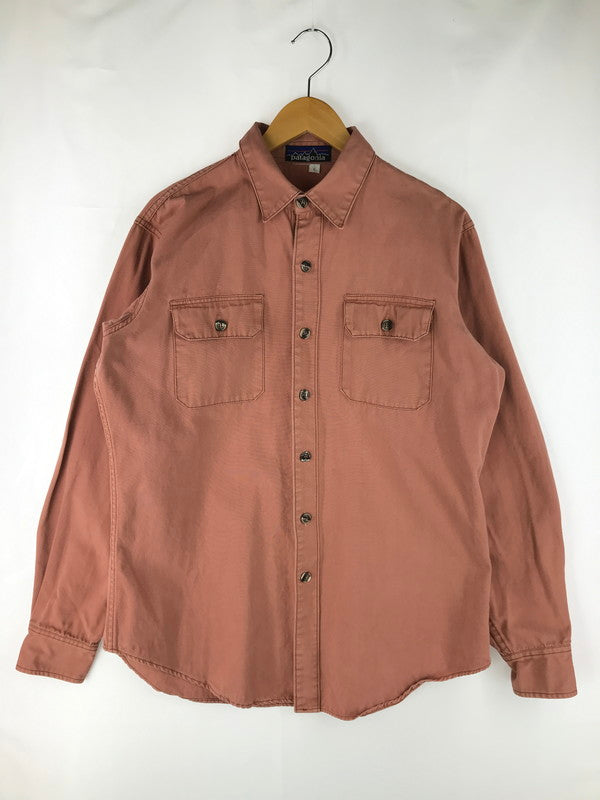 【中古品】【メンズ】 patagonia パタゴニア 80's L/S SHIRT 80年代 ロングスリーブシャツ 長袖シャツ Rマークなし 144-250313-hi-23-tag サイズ：L カラー：コーラル系 万代Net店