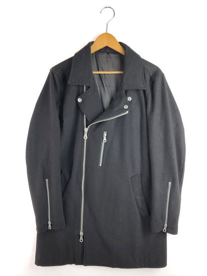 【中古品】【メンズ】 NO ID ーアイディー MELTON RIDERS COAT 447006-541C メルトン ライダース コート アウター 140-260107-rt-09-tag カラー：ブラック 万代Net店
