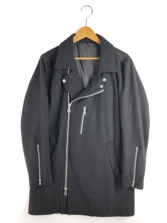 【中古品】【メンズ】 NO ID ーアイディー MELTON RIDERS COAT 447006-541C メルトン ライダース コート アウター 140-260107-rt-09-tag カラー：ブラック 万代Net店