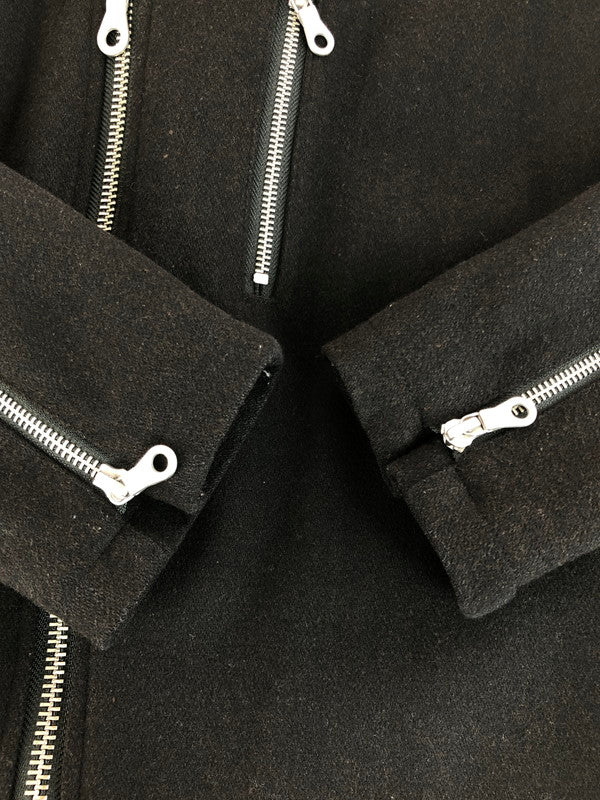 【中古品】【メンズ】 NO ID ーアイディー MELTON RIDERS COAT 447006-541C メルトン ライダース コート アウター 140-260107-rt-09-tag カラー：ブラック 万代Net店
