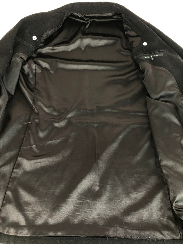 【中古品】【メンズ】 NO ID ーアイディー MELTON RIDERS COAT 447006-541C メルトン ライダース コート アウター 140-260107-rt-09-tag カラー：ブラック 万代Net店