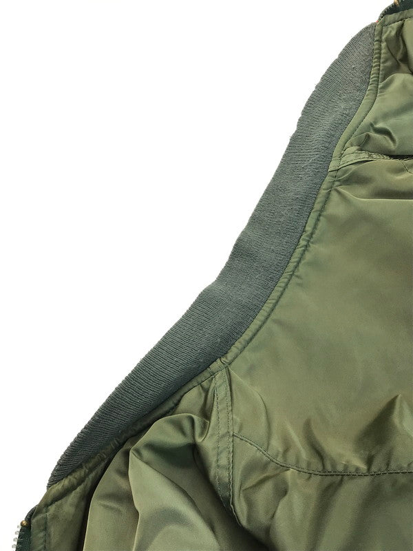 【現状渡し品】【メンズ】 ALPHA アルファ × RISK リスク コラボ MA-1 REMAKE FLIGHT JACKET リメイクフライトジャケット 中綿ジャケット アウター 145-250313-hi-30-tag サイズ：L カラー：カーキ 万代Net店