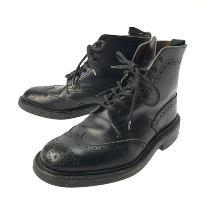 【中古品】【メンズ】 Tricker's トリッカーズ MALTON M2508 マルトン レースアップ カントリーブーツ 靴 164-250311-yk-09-tag サイズ：5.5 カラー：CALF BLACK 万代Net店