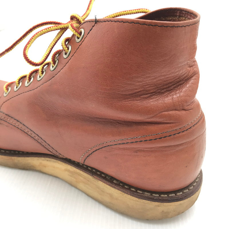 【現状渡し品】【メンズ】 RED WING レッドウィング 6INCH CLASSIC PLAIN TOE BOOTS 8166 6インチ クラシックプレーントゥブーツ ワークブーツ 靴 164-250313-hi-08-tag サイズ：26.5cm US 8.5 カラー：ブラウン 万代Net店