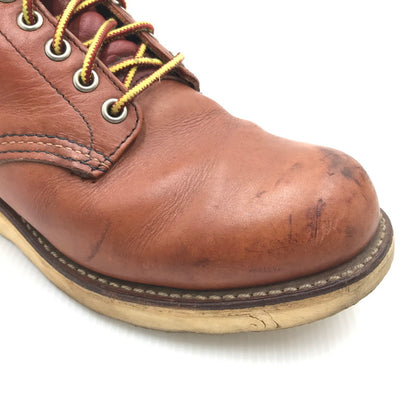 【現状渡し品】【メンズ】 RED WING レッドウィング 6INCH CLASSIC PLAIN TOE BOOTS 8166 6インチ クラシックプレーントゥブーツ ワークブーツ 靴 164-250313-hi-08-tag サイズ：26.5cm US 8.5 カラー：ブラウン 万代Net店