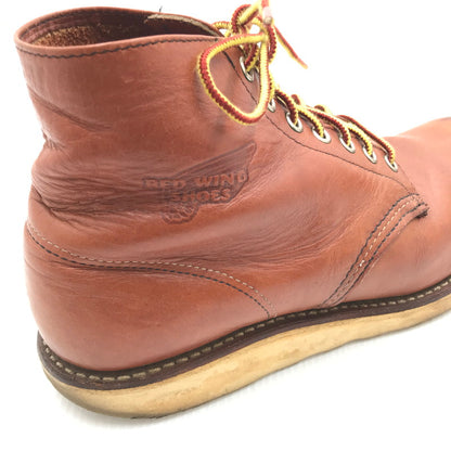 【現状渡し品】【メンズ】 RED WING レッドウィング 6INCH CLASSIC PLAIN TOE BOOTS 8166 6インチ クラシックプレーントゥブーツ ワークブーツ 靴 164-250313-hi-08-tag サイズ：26.5cm US 8.5 カラー：ブラウン 万代Net店