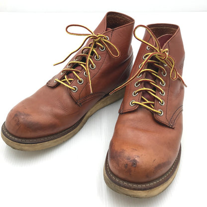 【現状渡し品】【メンズ】 RED WING レッドウィング 6INCH CLASSIC PLAIN TOE BOOTS 8166 6インチ クラシックプレーントゥブーツ ワークブーツ 靴 164-250313-hi-08-tag サイズ：26.5cm US 8.5 カラー：ブラウン 万代Net店