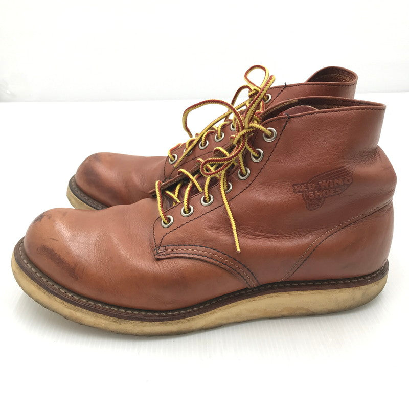 【現状渡し品】【メンズ】 RED WING レッドウィング 6INCH CLASSIC PLAIN TOE BOOTS 8166 6インチ クラシックプレーントゥブーツ ワークブーツ 靴 164-250313-hi-08-tag サイズ：26.5cm US 8.5 カラー：ブラウン 万代Net店