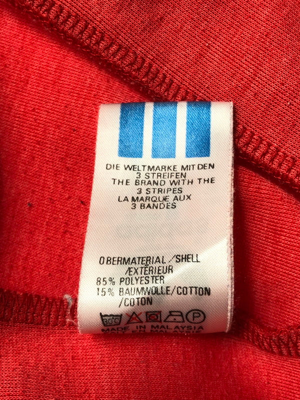 【中古品】【メンズ】 adidas アディダス 80’s LOGO TRACK JACKET 80年代 ロゴ トラックジャケット 銀タグ ジャージ 146-250309-hi-16-tag サイズ：US M カラー：レッド 万代Net店