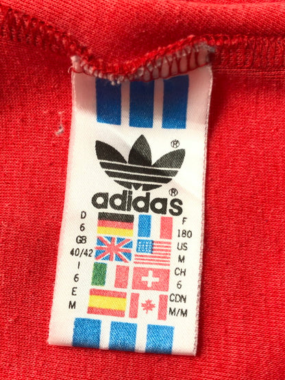 【中古品】【メンズ】 adidas アディダス 80’s LOGO TRACK JACKET 80年代 ロゴ トラックジャケット 銀タグ ジャージ 146-250309-hi-16-tag サイズ：US M カラー：レッド 万代Net店