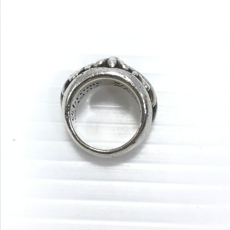 【中古品】【メンズ】 CHROME HEARTS クロムハーツ FLRL CRS RING フローラルクロスロング 指輪 アクセサリー 190-250313-hi-50-tag カラー：シルバー 万代Net店