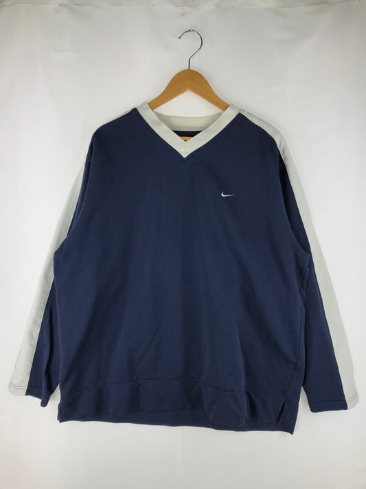 【中古品】【メンズ】 NIKE ナイキ V-NECK PULLOVER SHIRT H9-TWI Vネック プルオーバーシャツ 146-250313-hi-22-tag サイズ：XL カラー：ネイビー 万代Net店