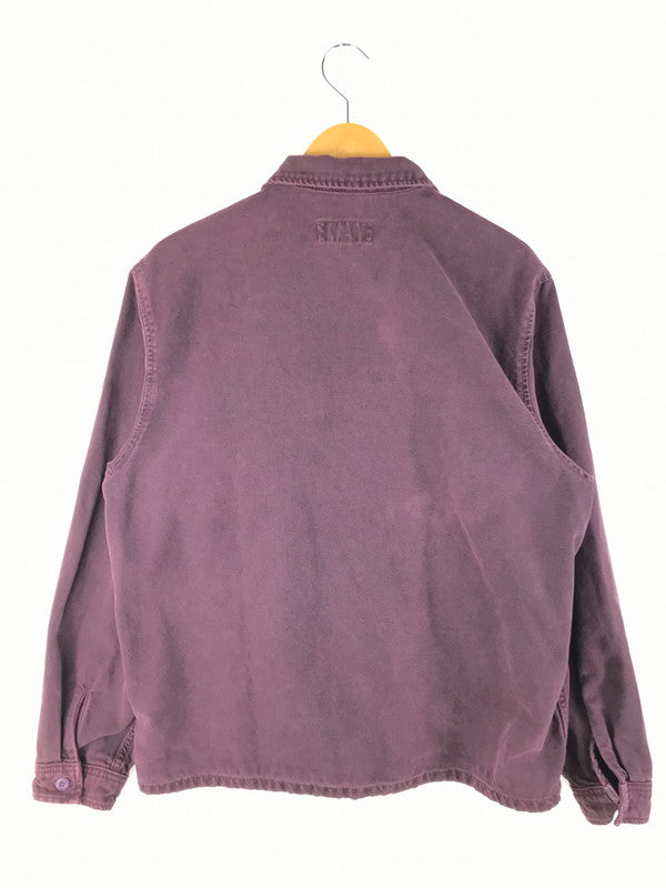 【中古品】【メンズ】 STUSSY ステューシー WASHED CANVAS ZIP SHIRT 1110264  ウォッシュド キャンバスジップシャツ ライトアウター 142-250313-hi-40-tag サイズ：M カラー：ワインレッド系 万代Net店