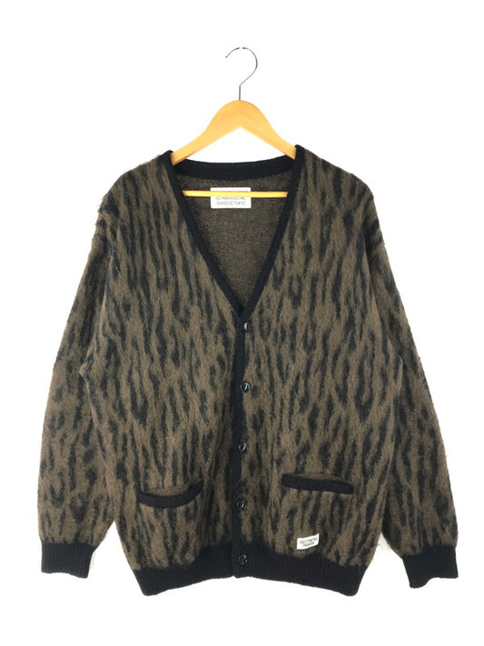 【中古品】【メンズ】 WACKO MARIA ワコマリア 21AW TYPE 2 LEOPARD MOHAIR CARDIGAN レオパード モヘアカーディガン ニット 142-250313-hi-36-tag サイズ：L カラー：ブラウン 万代Net店