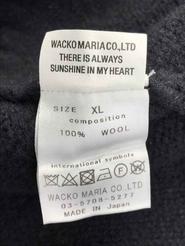 【中古品】【メンズ】 WACKO MARIA ワコマリア WOOL CARDIGAN ウールカーディガン 142-250313-hi-35-tag サイズ：XL カラー：ブラック 万代Net店