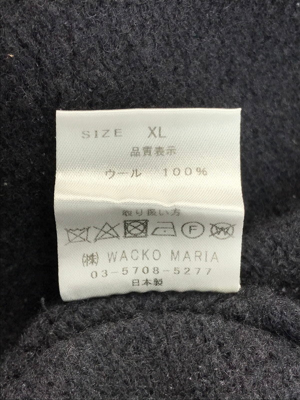 【中古品】【メンズ】 WACKO MARIA ワコマリア WOOL CARDIGAN ウールカーディガン 142-250313-hi-35-tag サイズ：XL カラー：ブラック 万代Net店