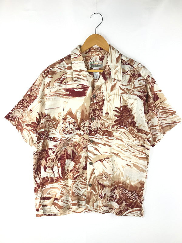 【中古品】【メンズ】 patagonia パタゴニア PATALLOHA ALOHA SHIRT 52541 パタロハ アロハシャツ 総柄 半袖シャツ 144-250313-hi-31-tag サイズ：M カラー：ブラウン系 万代Net店