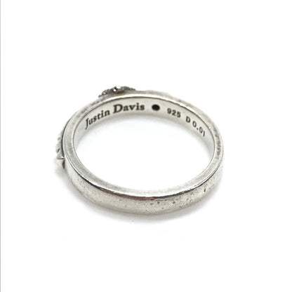 【中古品】【メンズ】 Justin Davis ジャスティンデイビス CHELSEA RING SRJ773A チェルシーリング 指輪 ブラックダイヤモンド アクセサリー 192-250313-hi-49-tag カラー：シルバー 万代Net店