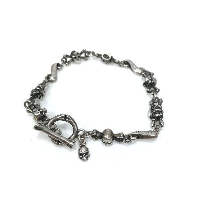 【中古品】【メンズ】 Justin Davis ジャスティンデイビス DOUBLE CROSS BRACELET SBJ552 ダブルクロスブレスレット Sサイズ アクセサリー 192-250313-hi-48-tag カラー：シルバー 万代Net店