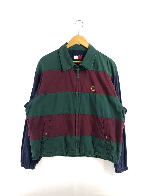 中古 メンズ トミーヒルフィガー TOMMY HILFIGER ベスト LL グレー Vネック ニット 秋冬 TOMMY HILFIGER(トミーヒルフィガー) 前V ロゴワッペン クルーネックスウェット メンズ i 中古 古着