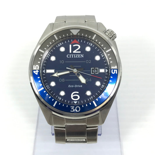 【中古品】【メンズ】 CITIZEN シチズン ECO DRIVE J810-A5W7T02 エコドライブ ソーラー デイト 腕時計 197-250317-hi-16-tag カラー：シルバー 万代Net店