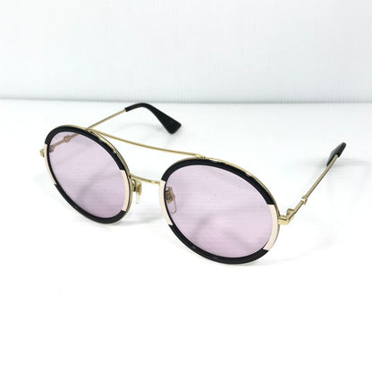 【中古品】【メンズ】 GUCCI グッチ SUNGLASSES GG0061S ラウンドデザイン サングラス アイウェア アクセサリー 183-250315-hi-14-tag サイズ：56ロ22 140 カラー：パープル/ブラック 万代Net店