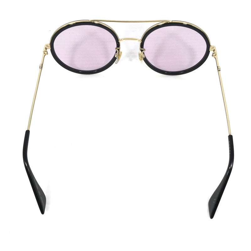 【中古品】【メンズ】 GUCCI グッチ SUNGLASSES GG0061S ラウンドデザイン サングラス アイウェア アクセサリー 183-250315-hi-14-tag サイズ：56ロ22 140 カラー：パープル/ブラック 万代Net店