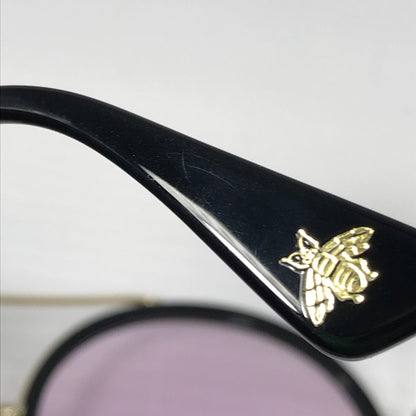 【中古品】【メンズ】 GUCCI グッチ SUNGLASSES GG0061S ラウンドデザイン サングラス アイウェア アクセサリー 183-250315-hi-14-tag サイズ：56ロ22 140 カラー：パープル/ブラック 万代Net店