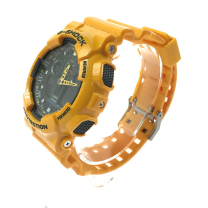 【中古美品】【メンズ】 G-SHOCK ジーショック ANALOG-DIGITAL GA-100A-9ADR アナログ デジタル クォーツ 腕時計 196-260620-na-11-tagh カラー：イエロー 万代Net店