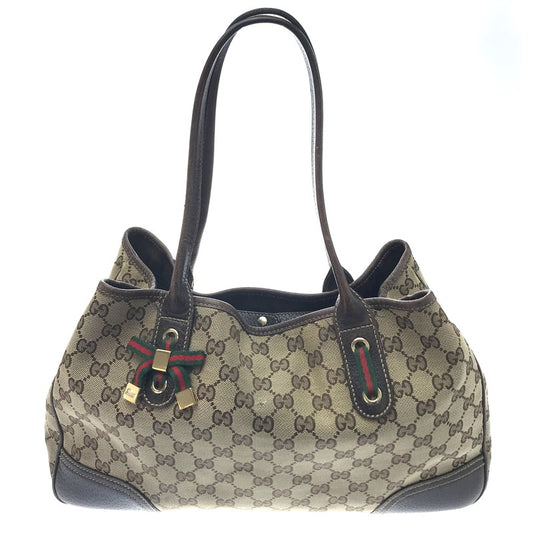【中古品】【レディース】 GUCCI グッチ GGキャンバス プリンシーライン 163805 リボントートバッグ カバン 180-250328-yk-15-tag カラー：ブラウン 万代Net店