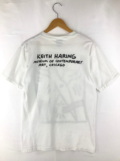【中古品】【メンズ】 ONEITA オニータ 90's KEITH HARING ART TEE 90年代 キース・ヘリング アートTシャツ ハサミ 銀タグ 半袖Tシャツ 146-250323-hi-11-tag サイズ：L カラー：ホワイト 万代Net店