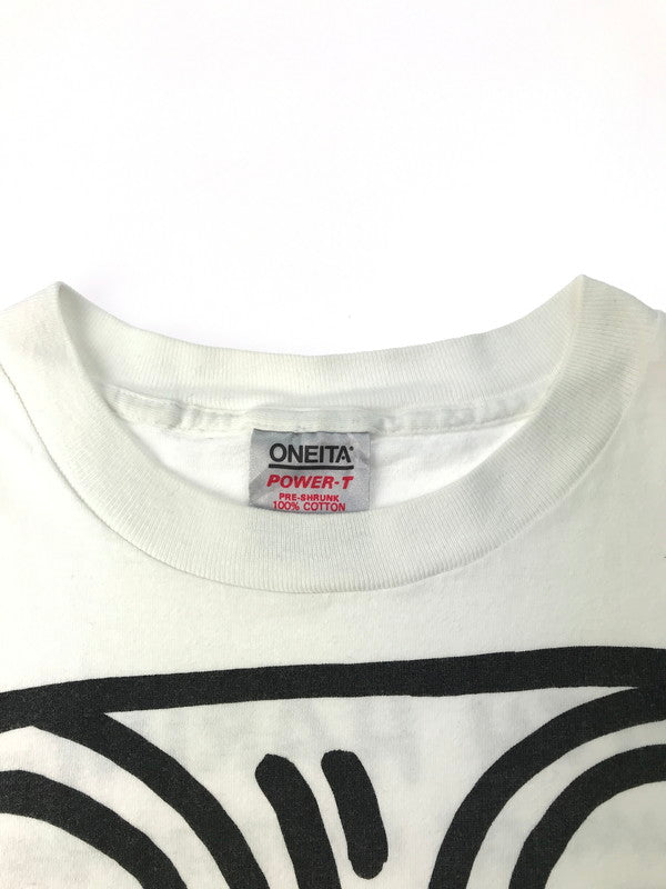 【中古品】【メンズ】 ONEITA オニータ 90's KEITH HARING ART TEE 90年代 キース・ヘリング アートTシャツ ハサミ 銀タグ 半袖Tシャツ 146-250323-hi-11-tag サイズ：L カラー：ホワイト 万代Net店