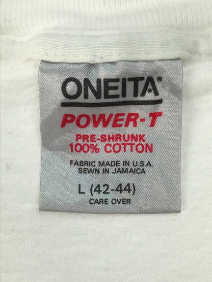 【中古品】【メンズ】 ONEITA オニータ 90's KEITH HARING ART TEE 90年代 キース・ヘリング アートTシャツ ハサミ 銀タグ 半袖Tシャツ 146-250323-hi-11-tag サイズ：L カラー：ホワイト 万代Net店
