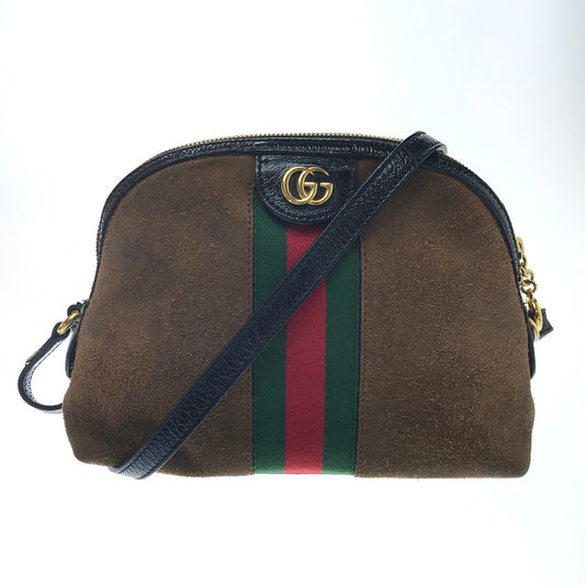 【中古品】【レディース】 GUCCI グッチ OPHIDIA SUEDE SMALL SHOULDER BAG 499621 オフィディア スエード スモール ショルダーバッグ カバン 180-250328-yk-14-tag カラー：ブラウン 万代Net店