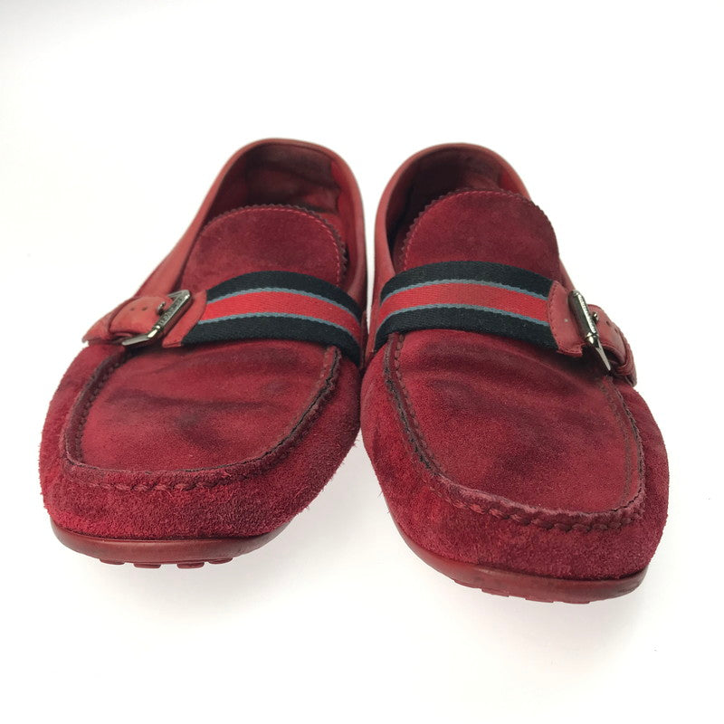 【中古品】【メンズ】 SUEDE LOAFERS スエードローファー ドライビングシューズ 靴 179-250403-yk-09-tag カラー：レッド 万代Net店