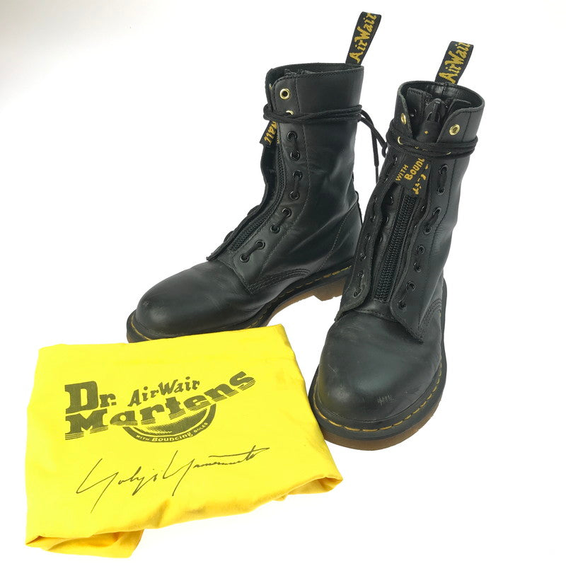 【中古品】【メンズ】 Dr.Martens ドクターマーチン × YOHJI YAMAMOTO ヨウジヤマモト 別注 コラボ FRONT ZIP 10EYE BOOT フロントジップ 10ホールブーツ 靴 164-250404-yk-19-tag サイズ：EU43 カラー：ブラック 万代Net店