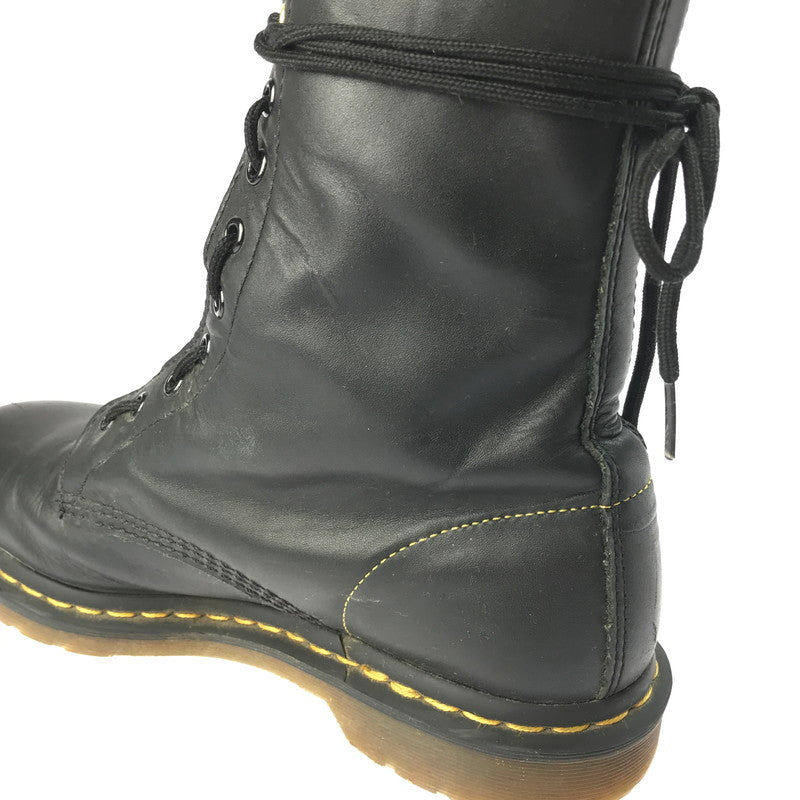 【中古品】【メンズ】 Dr.Martens ドクターマーチン × YOHJI YAMAMOTO ヨウジヤマモト 別注 コラボ FRONT ZIP 10EYE BOOT フロントジップ 10ホールブーツ 靴 164-250404-yk-19-tag サイズ：EU43 カラー：ブラック 万代Net店