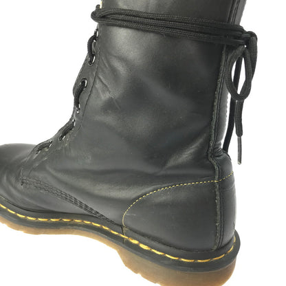 【中古品】【メンズ】 Dr.Martens ドクターマーチン × YOHJI YAMAMOTO ヨウジヤマモト 別注 コラボ FRONT ZIP 10EYE BOOT フロントジップ 10ホールブーツ 靴 164-250404-yk-19-tag サイズ：EU43 カラー：ブラック 万代Net店