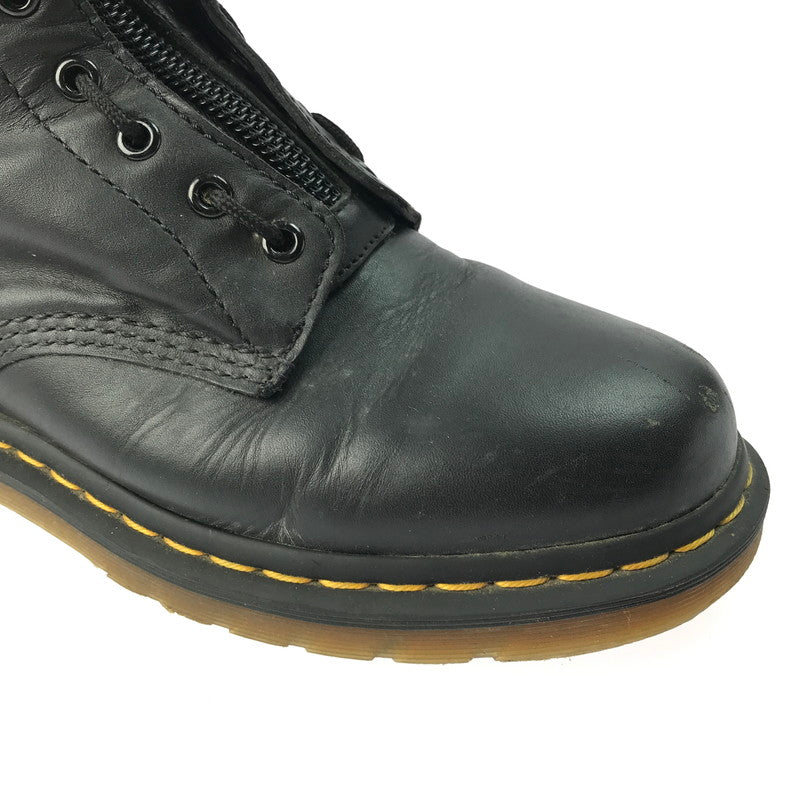 【中古品】【メンズ】 Dr.Martens ドクターマーチン × YOHJI YAMAMOTO ヨウジヤマモト 別注 コラボ FRONT ZIP 10EYE BOOT フロントジップ 10ホールブーツ 靴 164-250404-yk-19-tag サイズ：EU43 カラー：ブラック 万代Net店