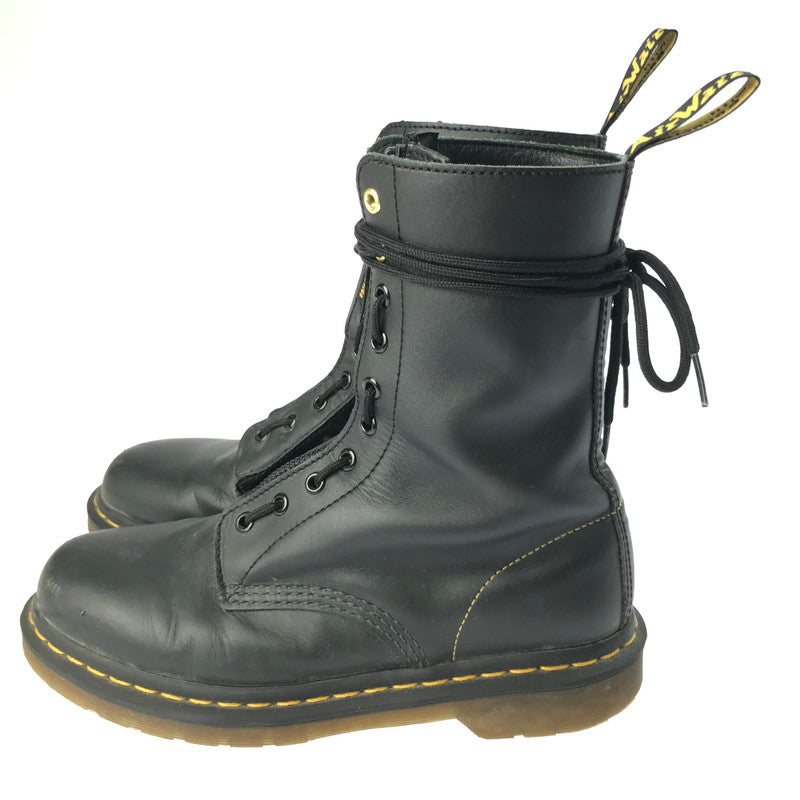 【中古品】【メンズ】 Dr.Martens ドクターマーチン × YOHJI YAMAMOTO ヨウジヤマモト 別注 コラボ FRONT ZIP 10EYE BOOT フロントジップ 10ホールブーツ 靴 164-250404-yk-19-tag サイズ：EU43 カラー：ブラック 万代Net店